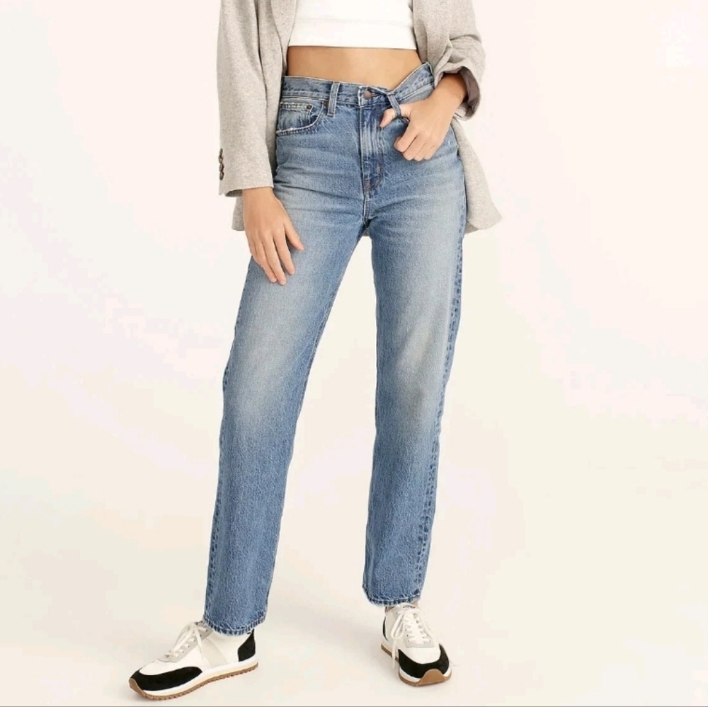POINT SUR X J.CREW Women's Vista Straight Jeans Medium Vintage Wash Size 30